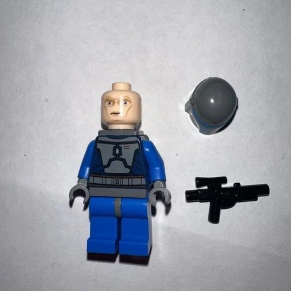 LEGO Star Wars Pre Vizsla Minifigure sw0416 Mandalorian Fighter Set 9525 Blue